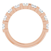 14K Rose 1 3/8 CTW Natural Diamond Anniversary Band